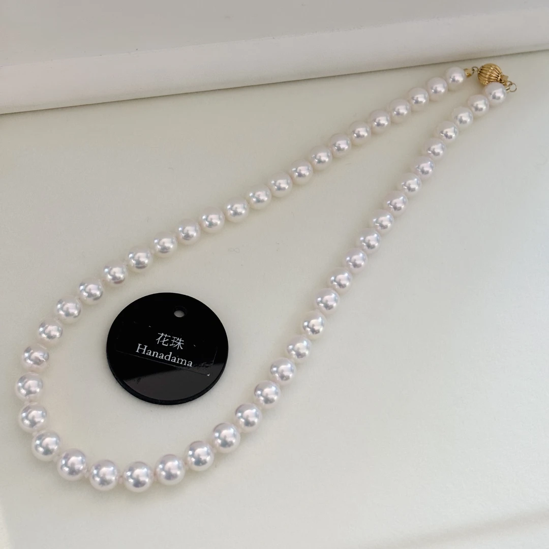 【HT】【何总千金同款】花珠 14K金 海水AKOYA项链（带大证）  8-9mm