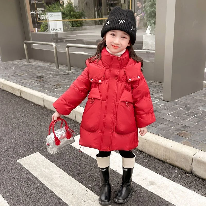 女童羽绒服冬季2025新款洋气儿童白鸭绒冬装时髦女宝宝冬装保暖潮