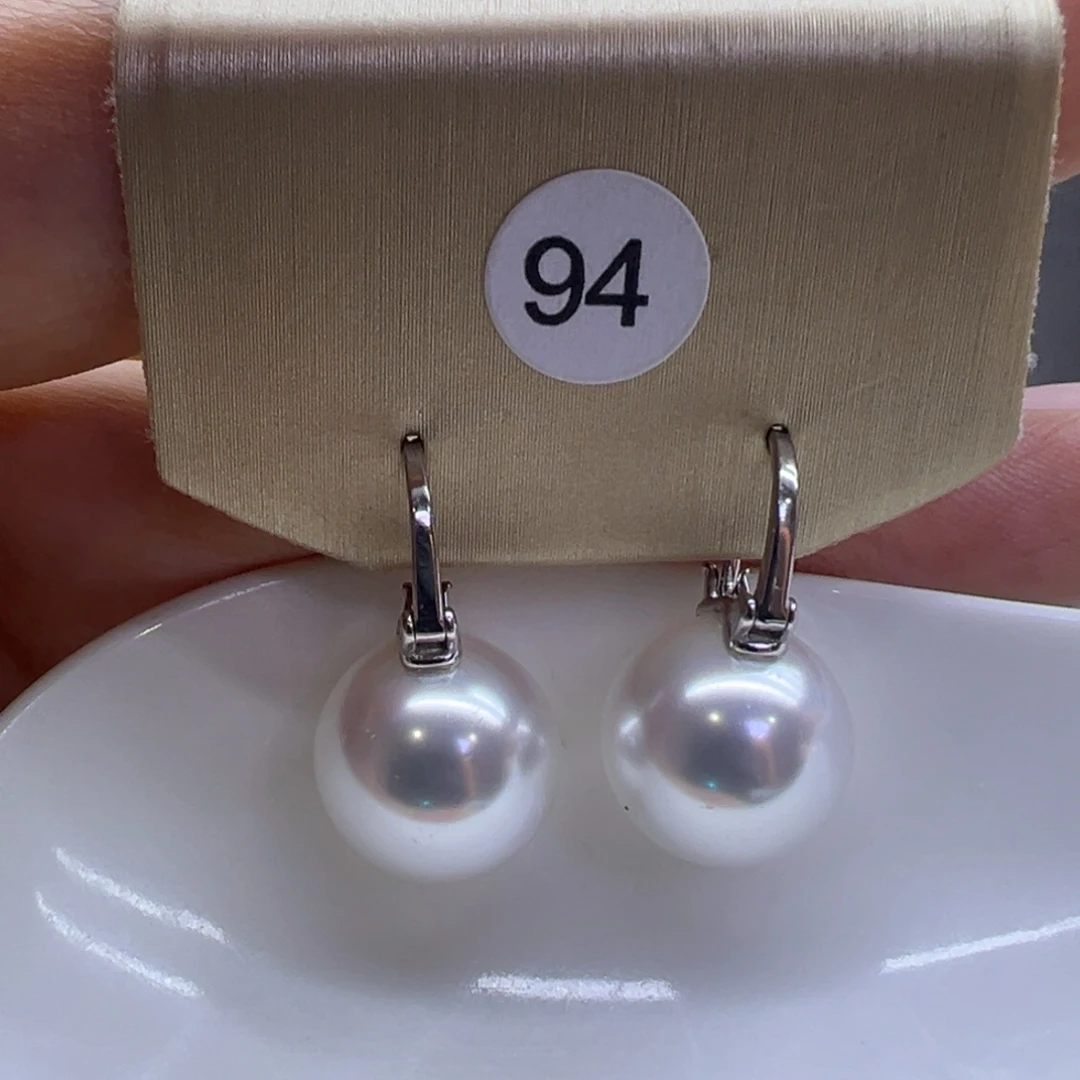 银S925镶嵌淡水珍珠耳饰