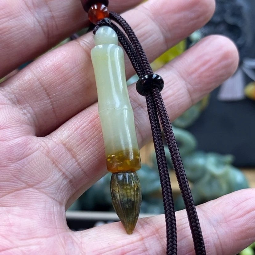 【闪购商品】未镶嵌蛇纹石玉吊坠手工