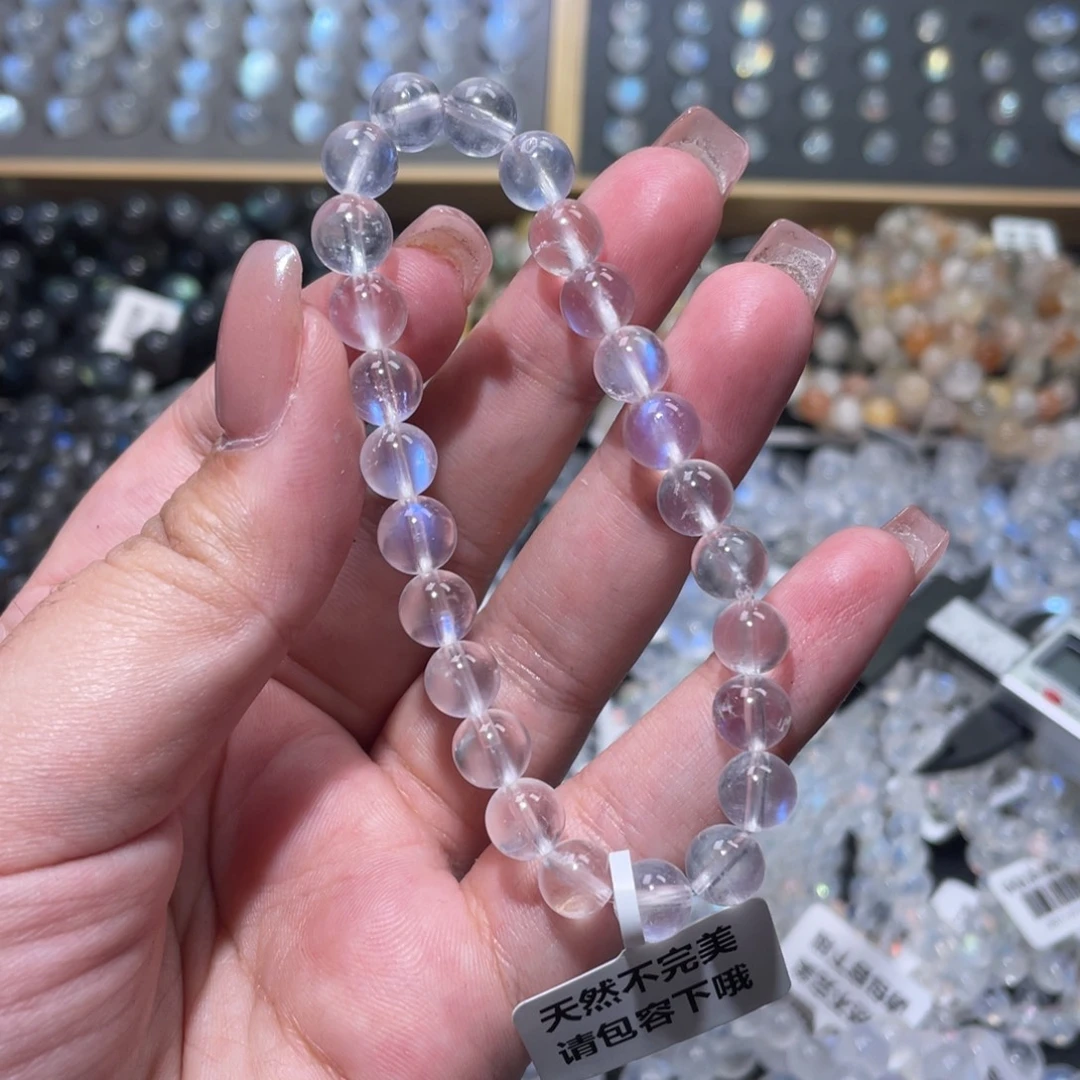未镶嵌长石手链蓝月光手链7.8mm