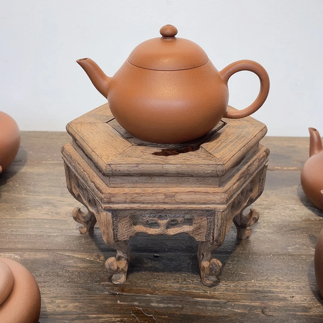 紫砂茶壶果*红泥梨式壶