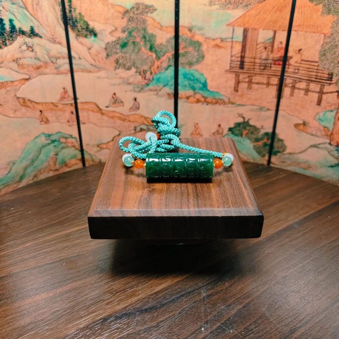 L和田玉碧玉玉勒子吊坠1886