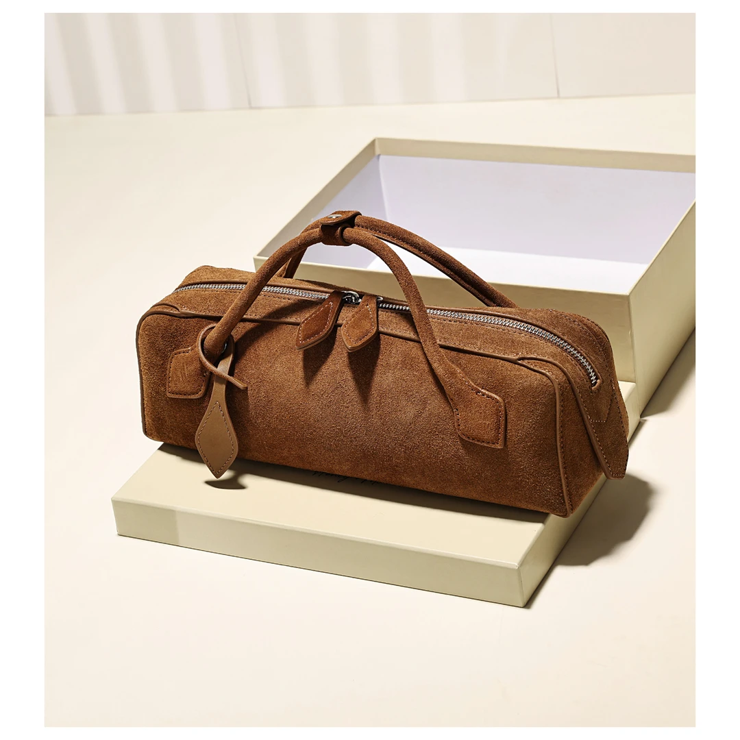 GXFMOD小众设计麂皮绒手提包女2025早秋新款复古大容量单肩斜挎包