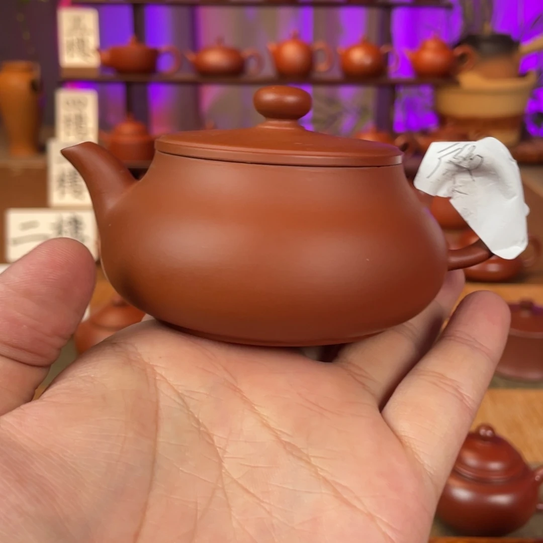 紫砂潮州手拉壶霸*花超薄明炉150cc