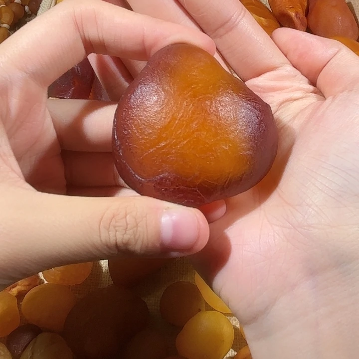 琥珀未镶嵌颈饰蜜蜡全皮金宝蜜手把