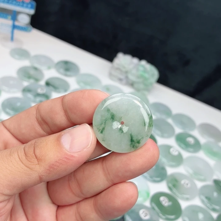 翡翠未镶嵌颈饰缅甸天然A货翡翠29.5-6.0