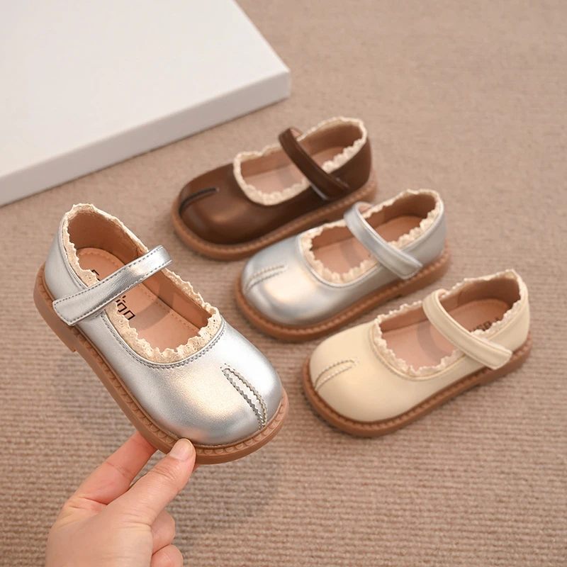 女童单鞋公主鞋2025新款百搭宝宝小皮鞋儿童豆豆鞋春秋款小童鞋子