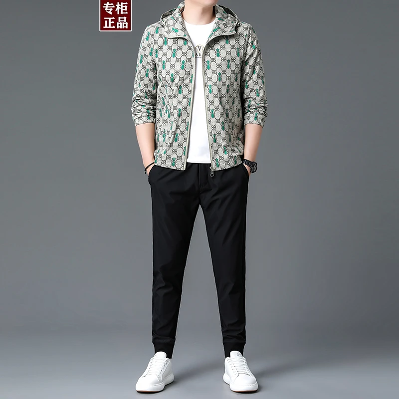 2025春秋季专柜正品轻奢高档男士休闲运动套装商务休闲夹克套装潮