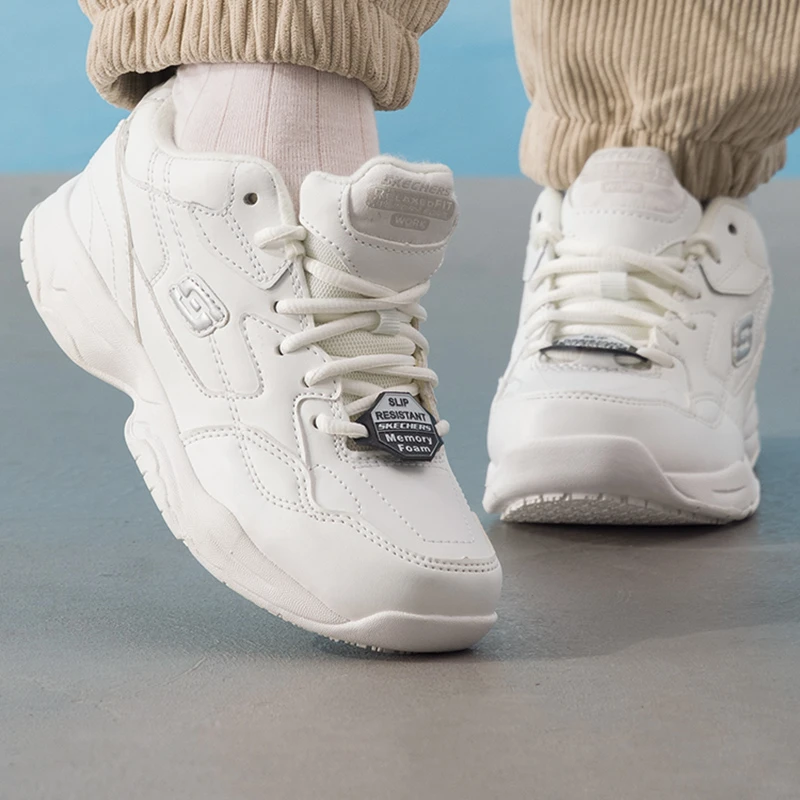 Skechers斯凯奇女鞋加绒保暖休闲鞋运动鞋WOMENS WORK耐磨工作鞋