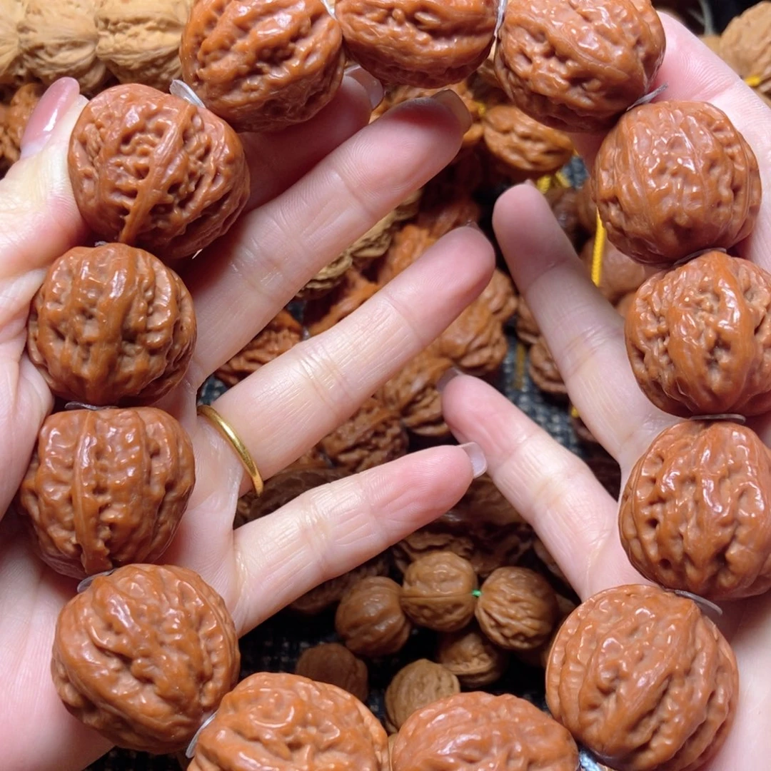 吊坠桃核粗筋八棱手串