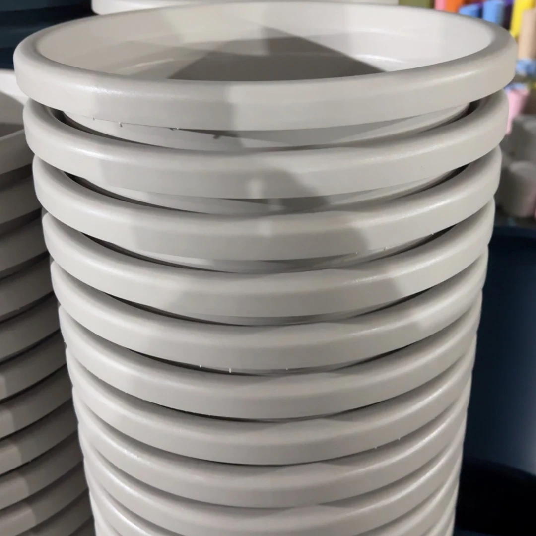 树脂特价灰白四季7号盆六个无拖