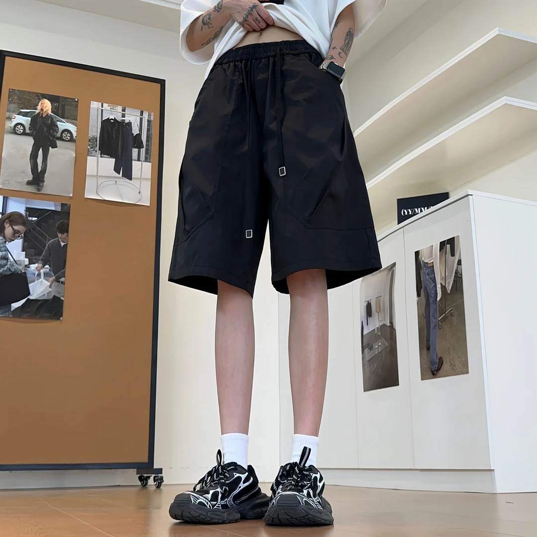 夏季新款潮流运动大口袋设计短裤男女同款百搭休闲宽松直筒五分裤