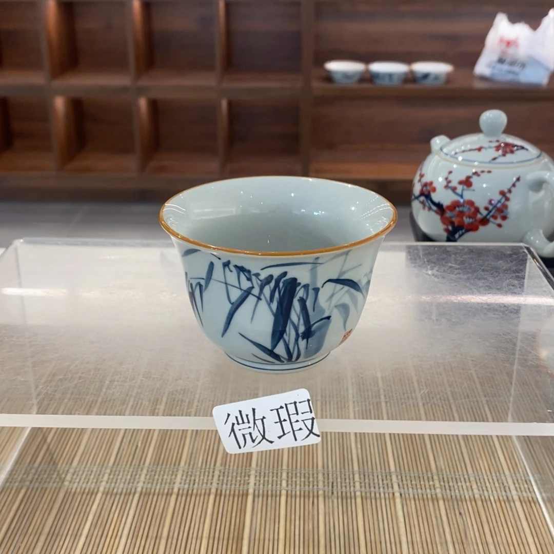 釉下彩老陶泥手工绘制