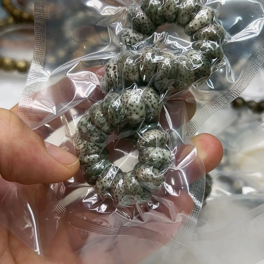 星月菩提手串72糯冰石玉星月菩提单圈猪大肠13