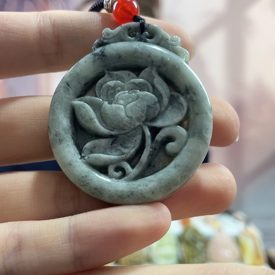 蛇纹石玉未镶嵌吊坠(赠链)