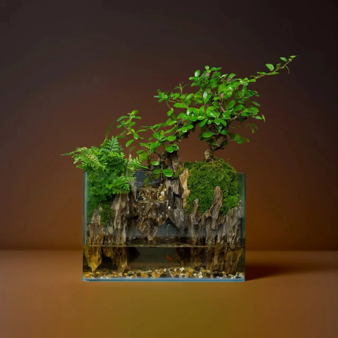 【花田】邛崃—福建茶松皮石盆栽茶壶茶台摆件尺寸30*18*20cm