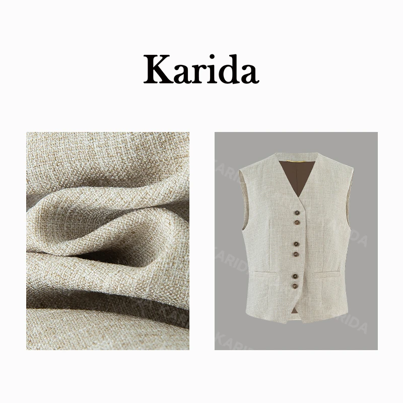 【短视频】Karida【静奢典范】25新时尚醋酸无袖简约西服马甲