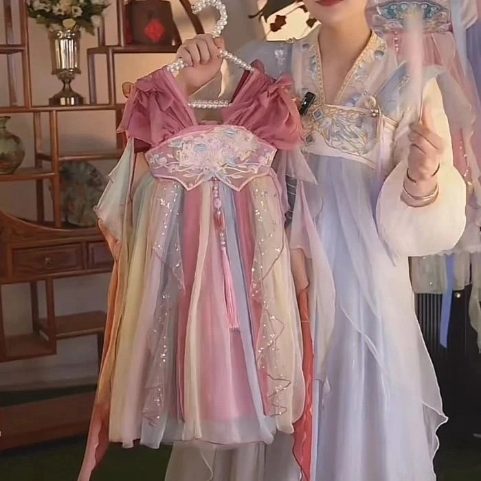 2205儿童民族风汉服汉元素公主学生薄款飘逸中国风