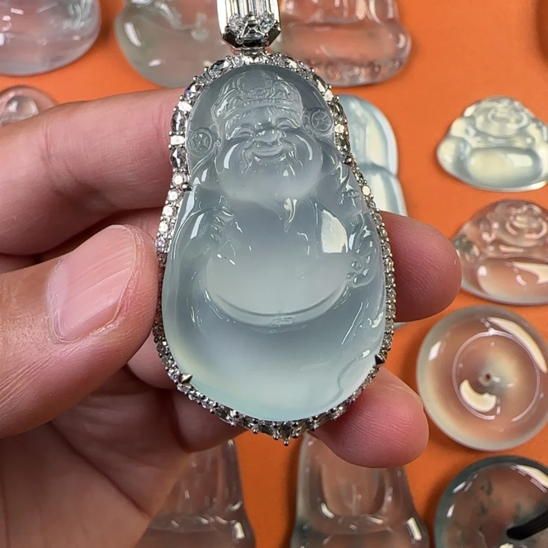 翡翠未镶嵌颈饰天然