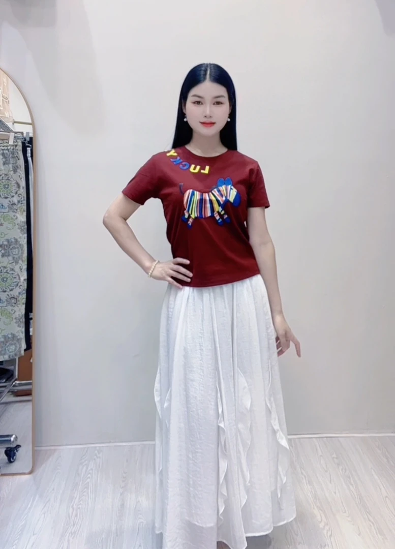 【芸洁】短袖T恤休闲风印花休闲极简风显瘦