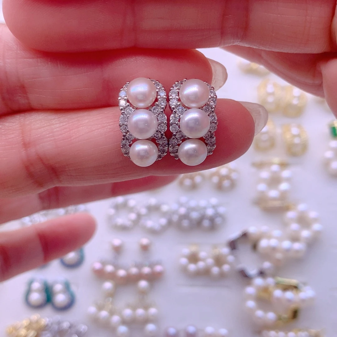 耳饰淡水珍珠合金