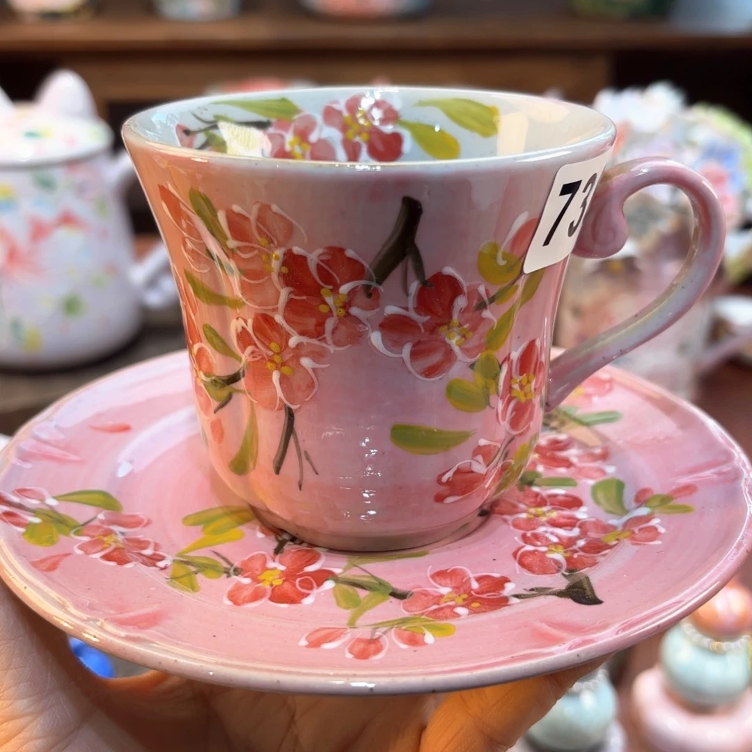 瓷片景德镇手绘高温釉下彩陶瓷茶具