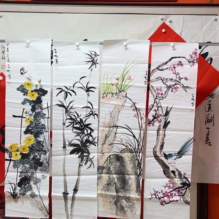 国画书法作品多次参加