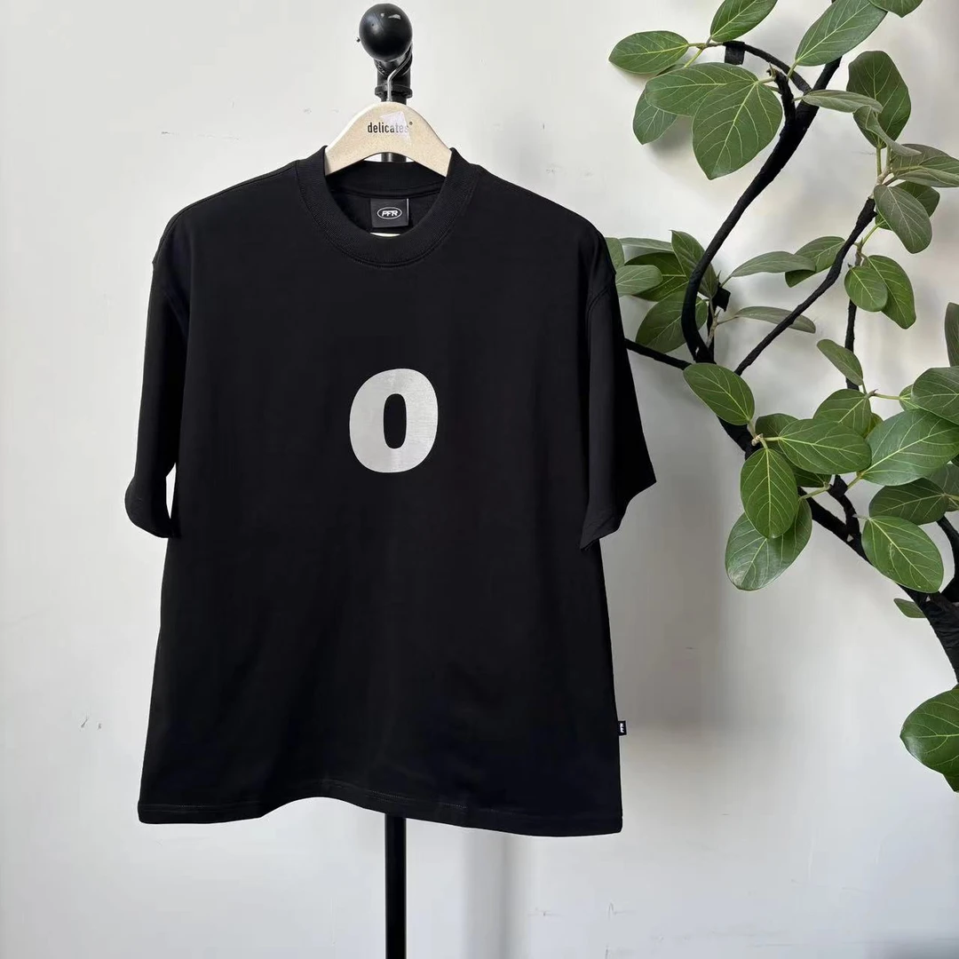 P 美式印花复古宽松字母短袖 TX025