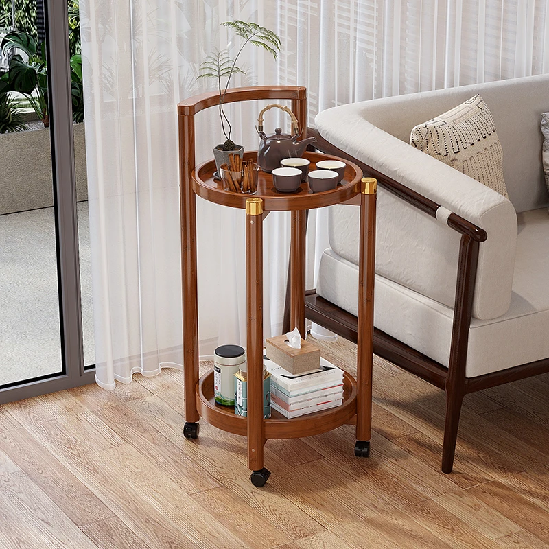 茶几中古风家用客厅可移动沙发边几小户型创意多功能收纳储物角几