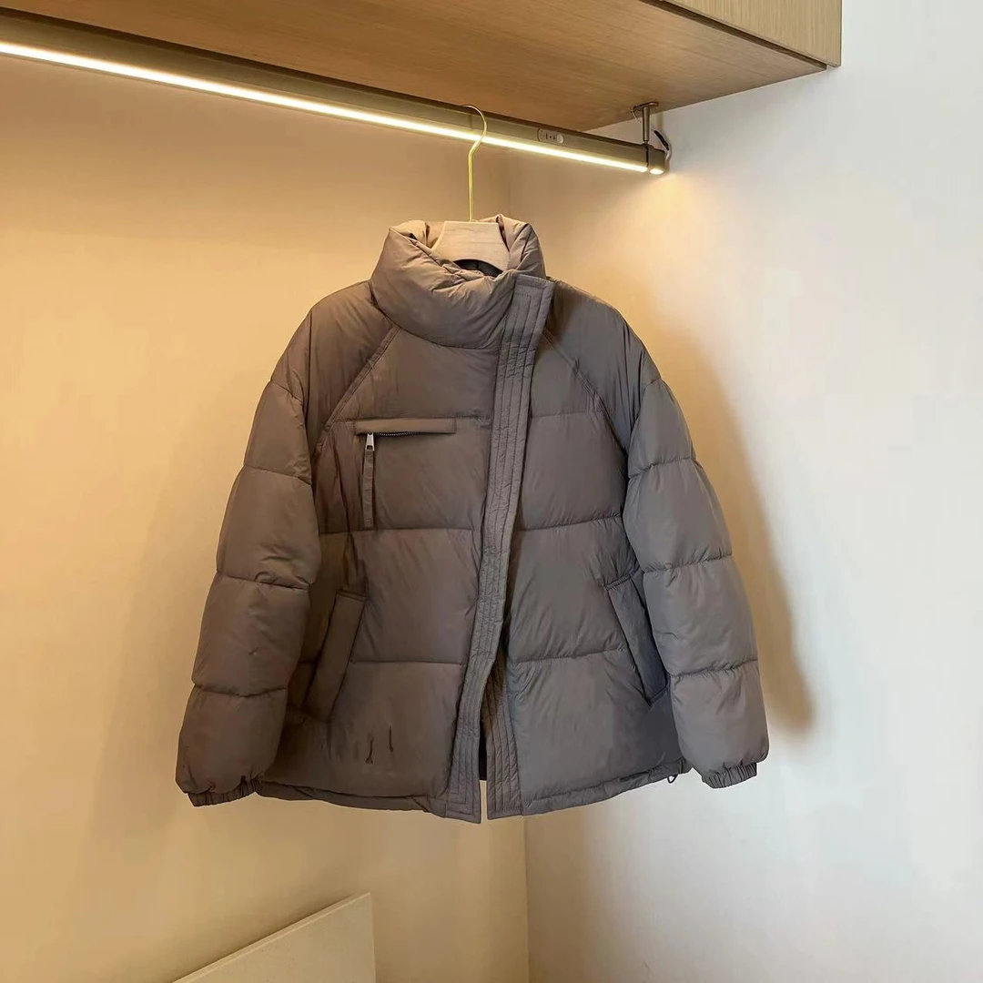 Barbie 辣酱 66863 冬季韩版拉链设计感保暖羽绒服外套时尚