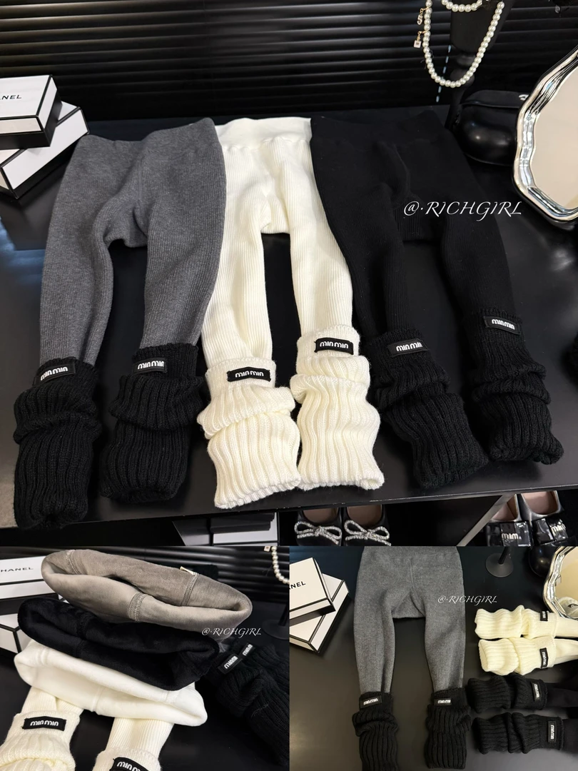 【Richgirl定制】堆堆袜！自留冬季女童加绒加厚袜套打底裤