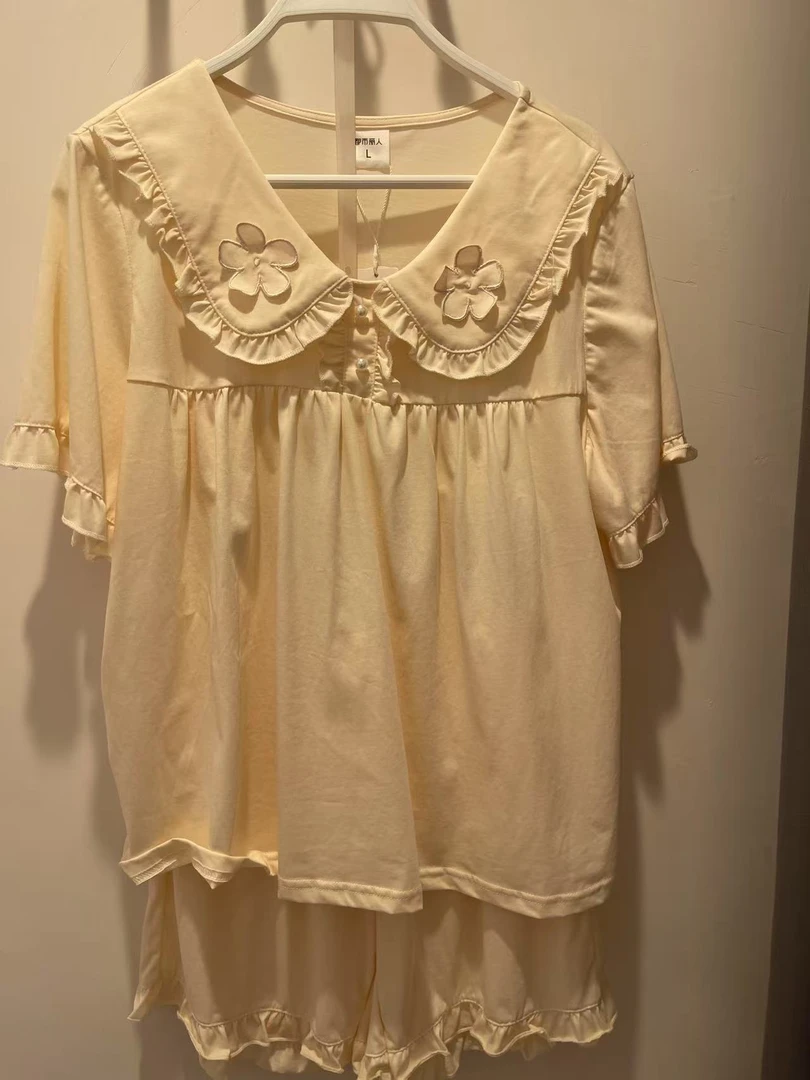 凉感无尘棉短裤短袖套装