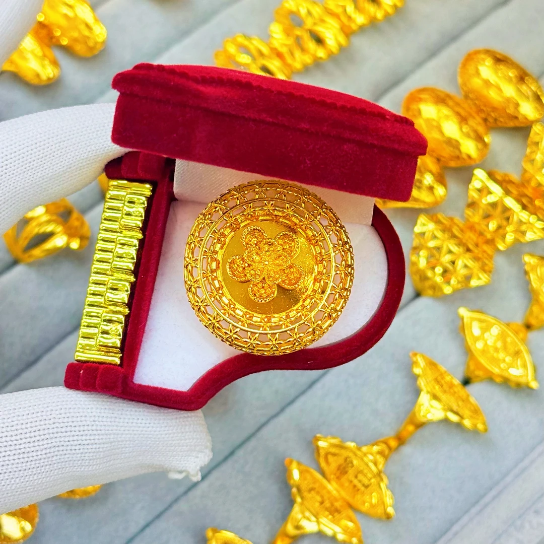 铜合金戒指 活口日韩民族风女欧美风指环优雅法式红色百搭