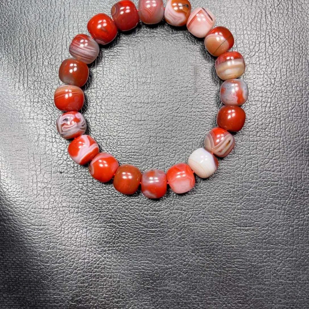南红玛瑙未镶嵌手串卡11老型单圈