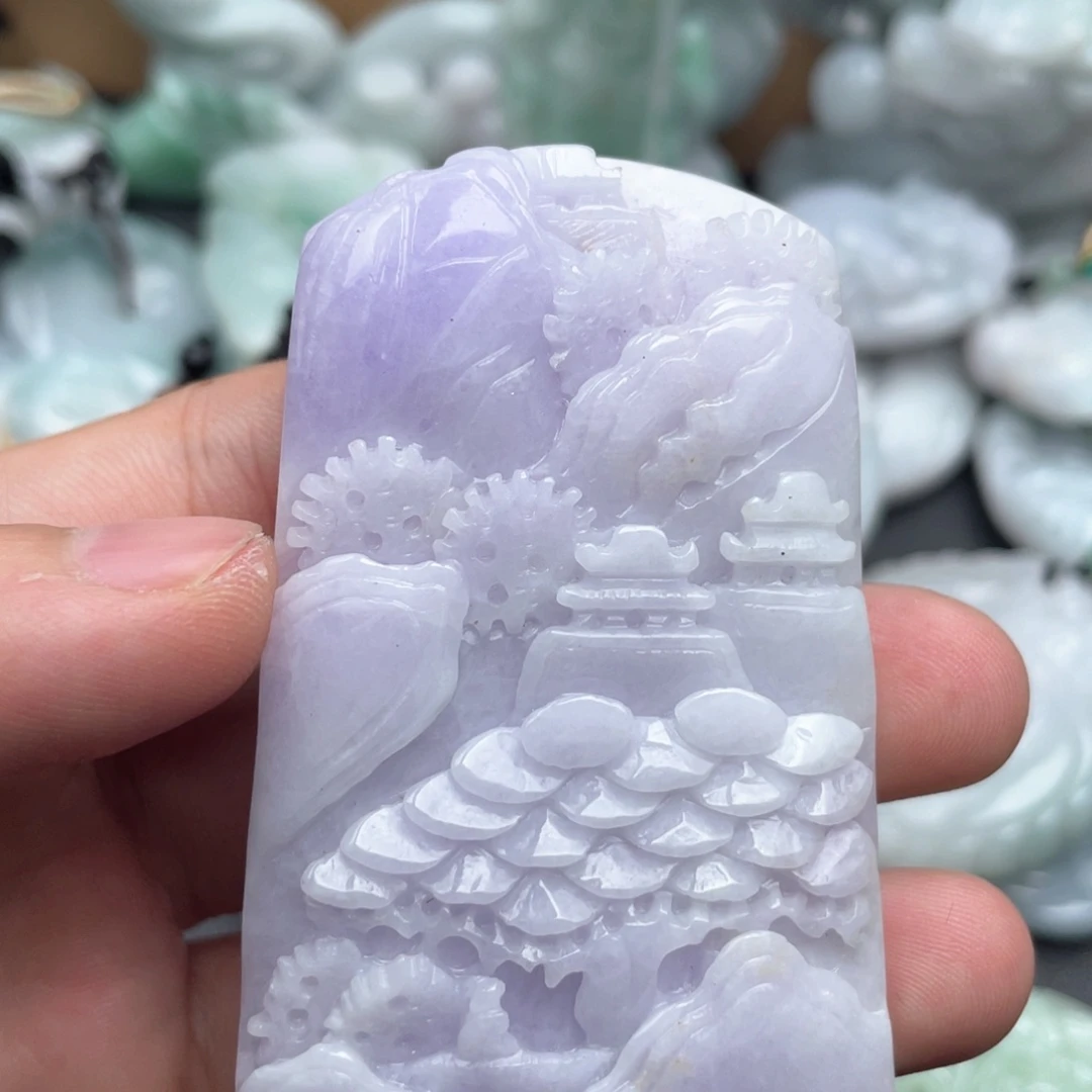 蓝***灏翡翠未镶嵌吊坠(不含链)