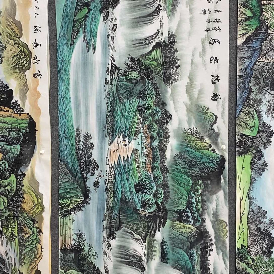 一***倦横款福地安居小六尺画