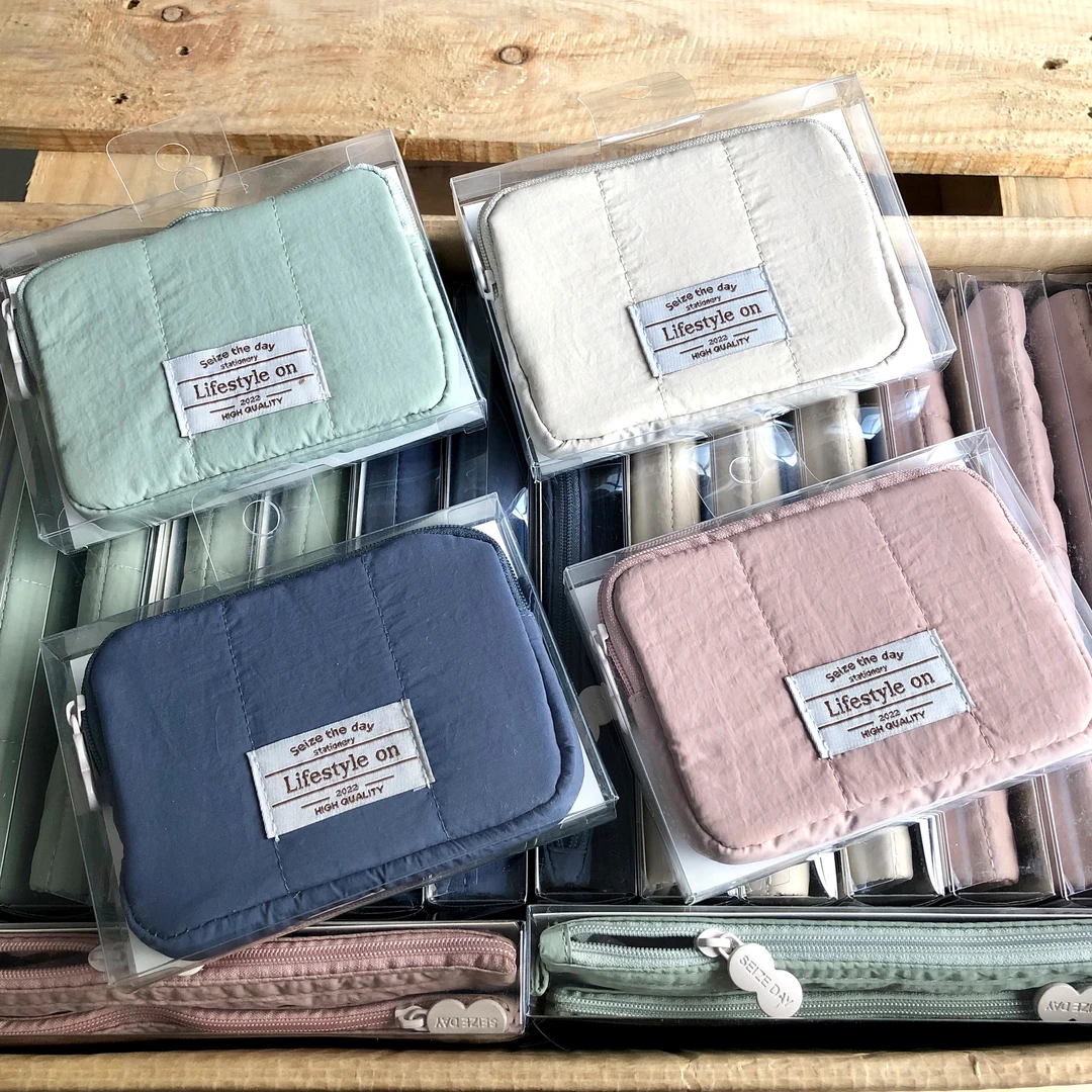 简约化妆包收纳包拉链包高颜值收纳多口袋时尚百搭多功