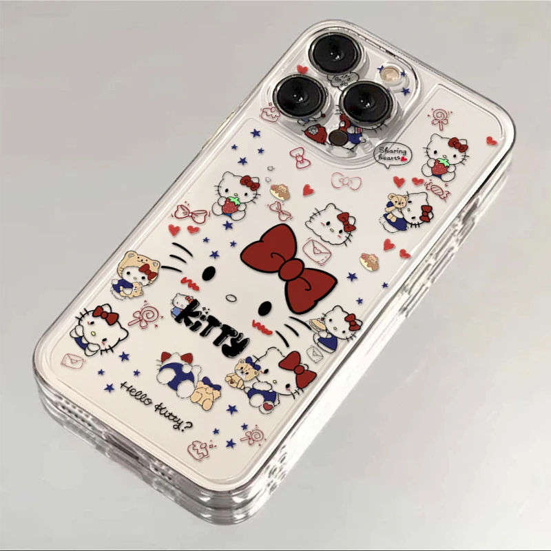 奥菲顿蝴蝶结kt插画适用iPhone16苹果15手机壳华为vivo小米oppo套