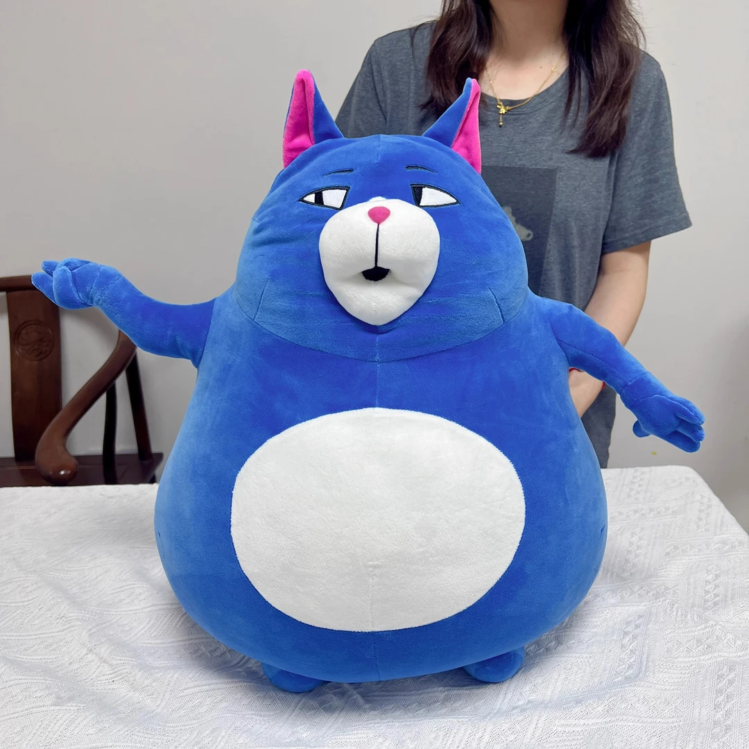 原创月半猫玩偶毛绒玩具胖猫公仔玩偶可爱搞怪生日礼物送学生