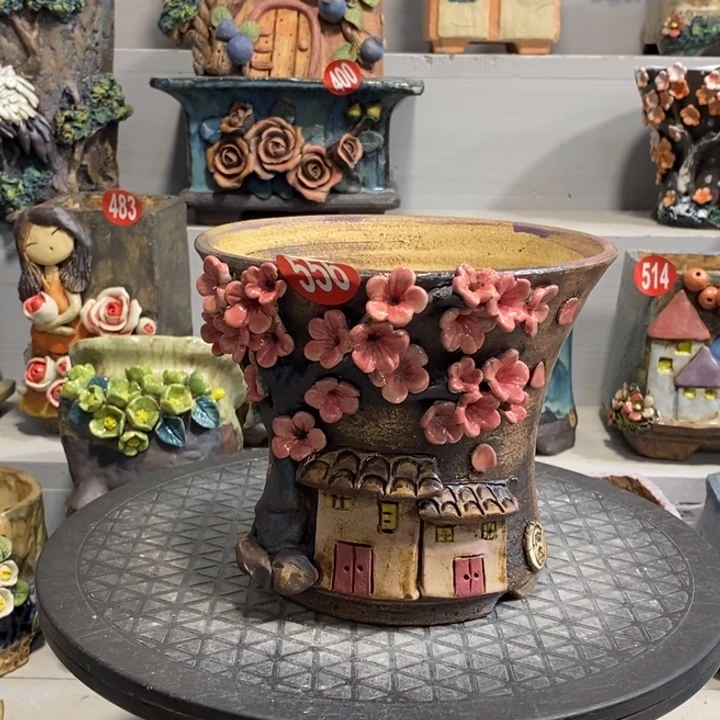 微瑕556 号陶然花器手工花盆