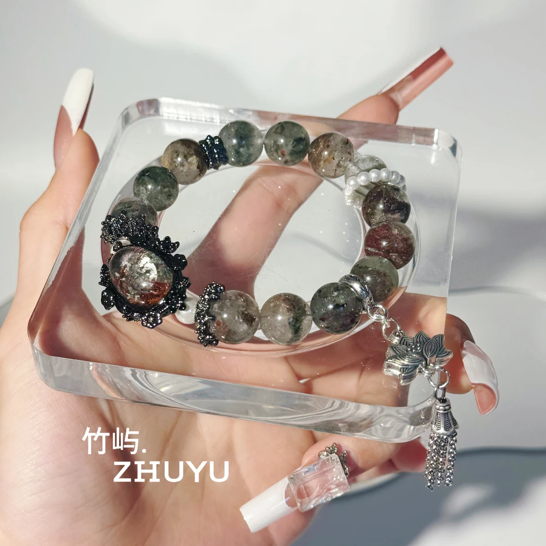【绿野仙踪】绿幽灵水晶聚宝盆天然水晶手串手链（多样性发一）