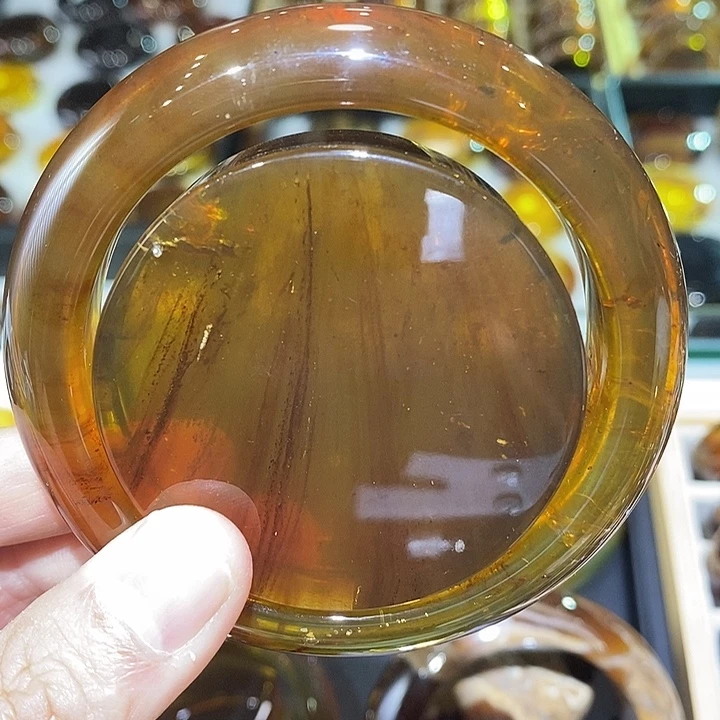 琥珀未镶嵌手镯琥珀手镯