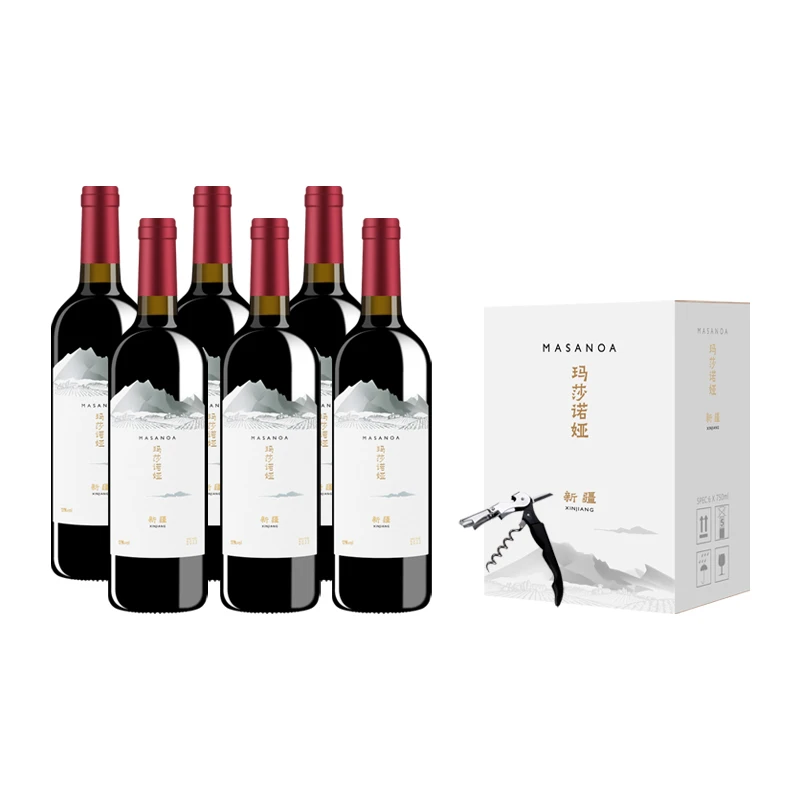【新疆产区】玛莎诺娅半甜红葡萄酒13度半甜型红酒750ml*6支