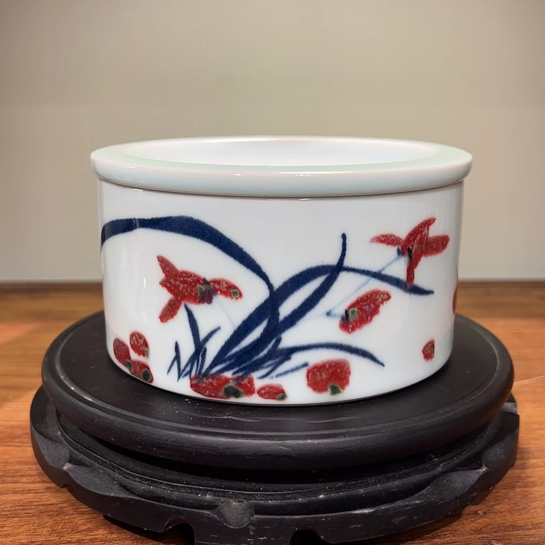 a*青花釉里红答谢款