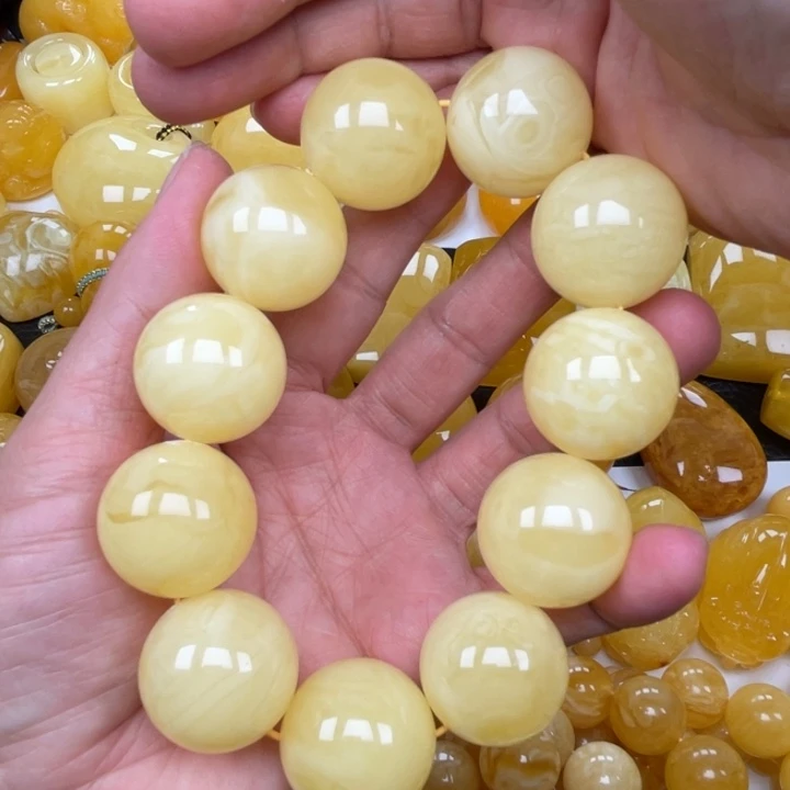 裸石蜜蜡未镶嵌蜜蜡手串重92.6