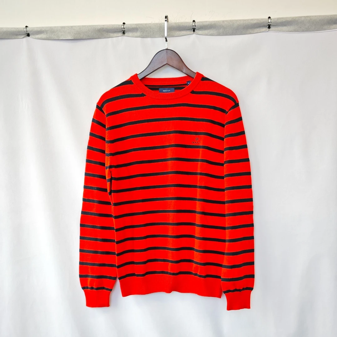 男款全棉条纹针织衫