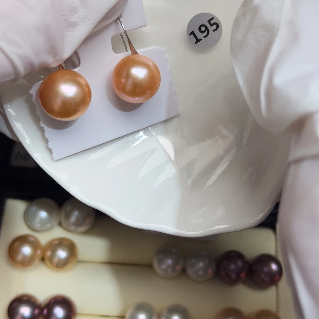耳饰淡水珍珠银S925镶嵌