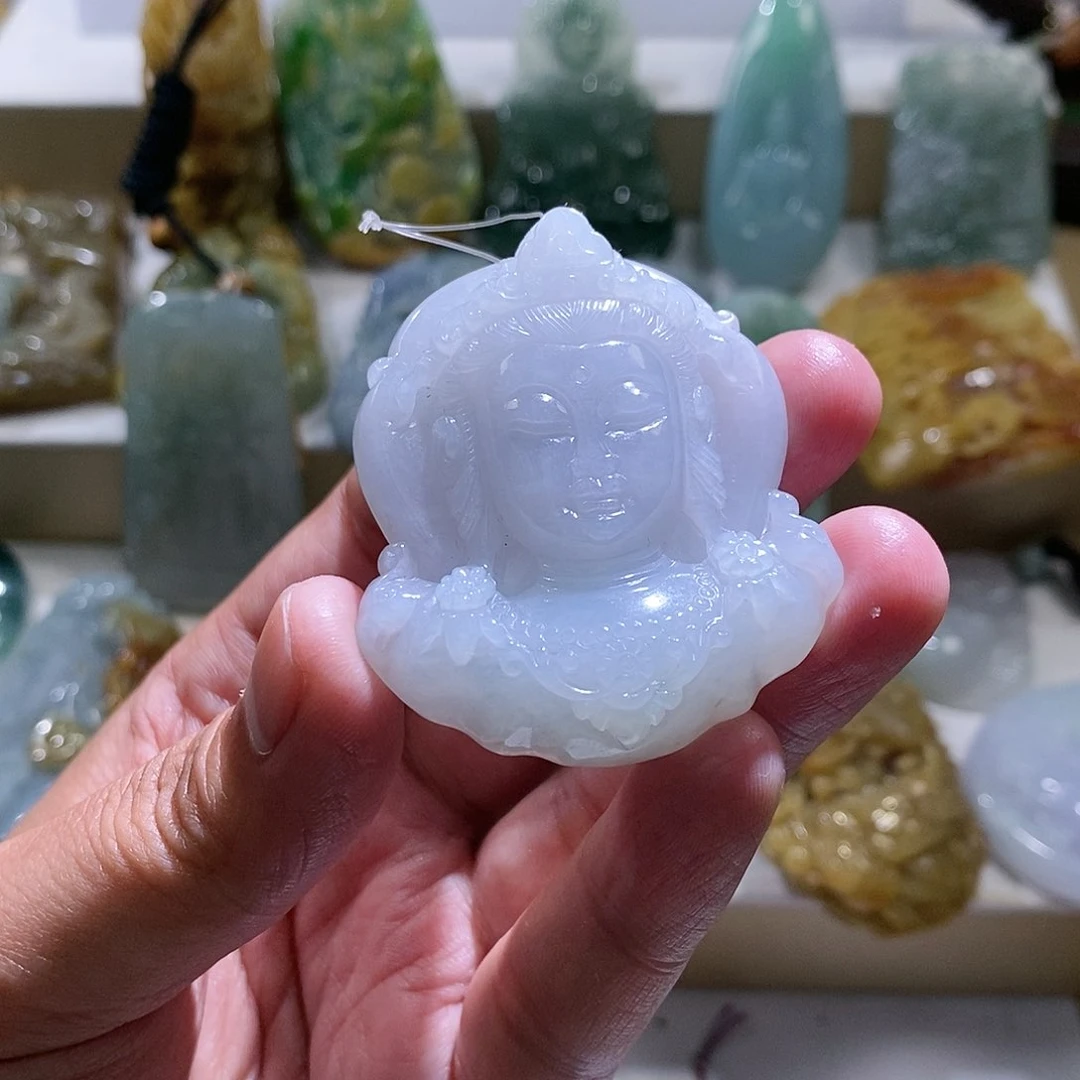 【闪购商品】翡翠颈饰未镶嵌温****司观音