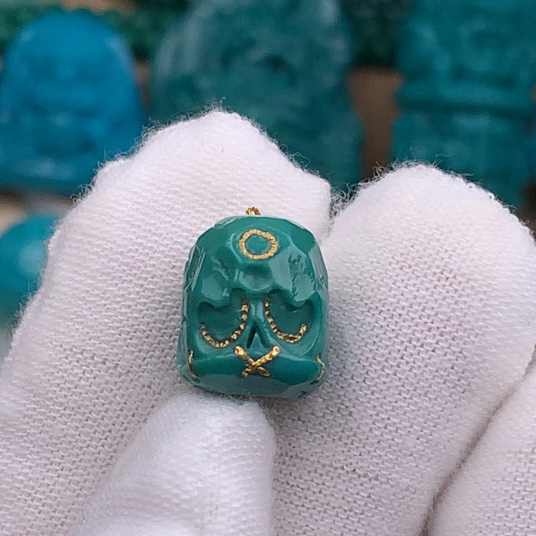 未镶嵌绿松石珠宝奇石11.5mm